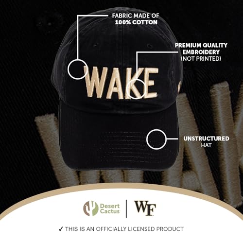 Desert Cactus Wake Forest University Gorra Ajustable Negra miniatura 4