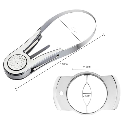 Foto von Angelkiss Mangoschneider, Edelstahl Mangoteiler, Extragroß, Ultrascharf, Tragbar, Schneider Fruchtkernentferner, Benutzt für Mango Teilen & Entkernen KüChenwerkzeug,