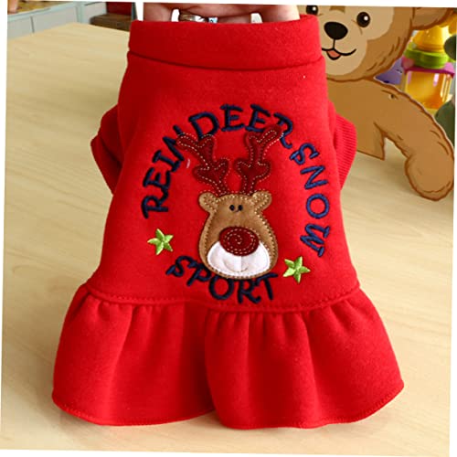 NOLITOY 1Pc Moletom Vermelho Roupas Para Animais De Estimação Suéter Verde Vestidos Para Inverno De