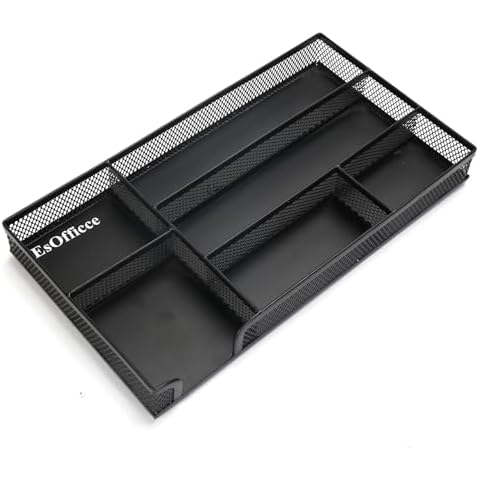 EsOfficce Metal Mesh Desk Organizer Cover