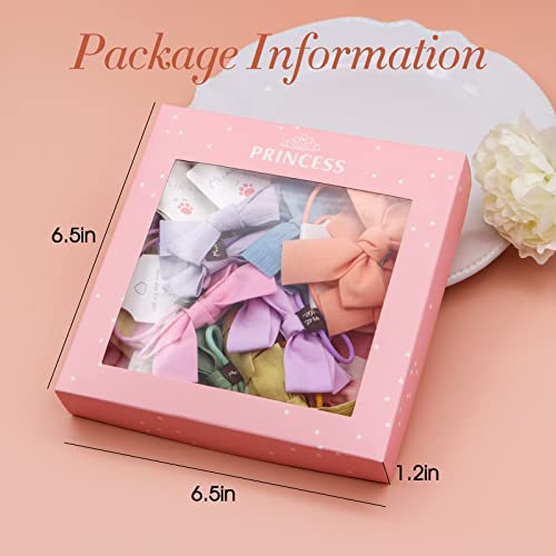 image for Scettar Baby Girl's Hair Clips, 20 PCS Cute Hair Bows with Gift Box Ba