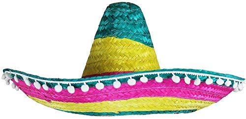 I LOVE FANCY DRESS Multi-coloured Sombrero – Technicoloured Mexican Sombrero Mens