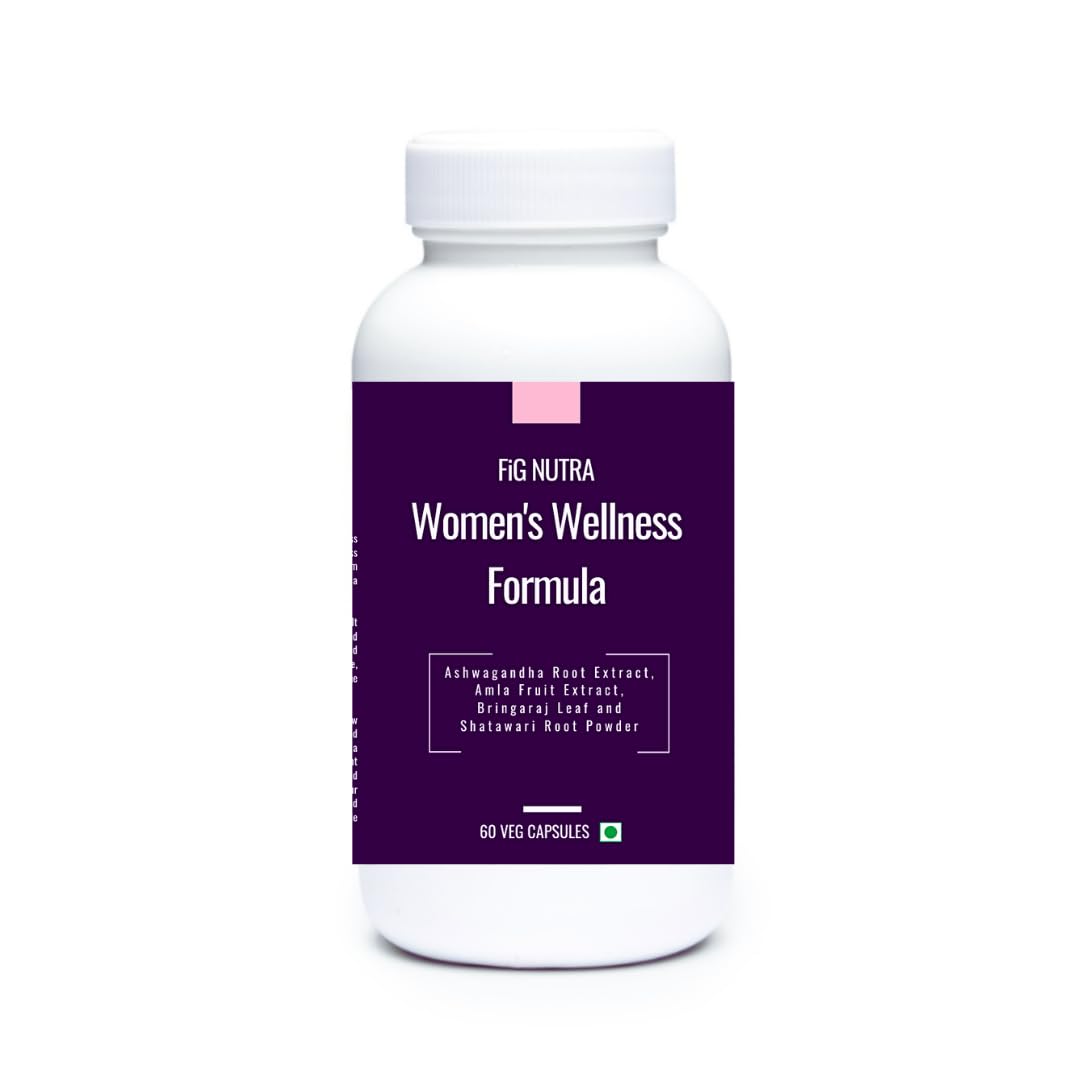 FiG Nutra’s Women’s Wellness Formula – Comprehensive Support for Vitality, Immunity, Stress Relief & Hormonal Balance – 60 Veg Caps