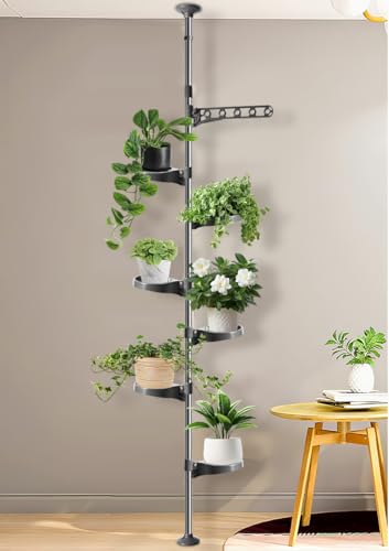 Suporte para Plantas 230~290cm（Prata）, Estante para Plantas, Supo...