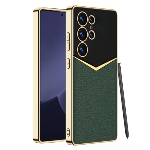 Coque Samsung S26 Ultra en cuir vintage luxe galvanisé