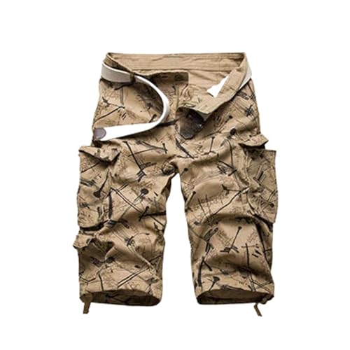 Short cargo d'été en coton homme WOLONG multi-poches décontracté