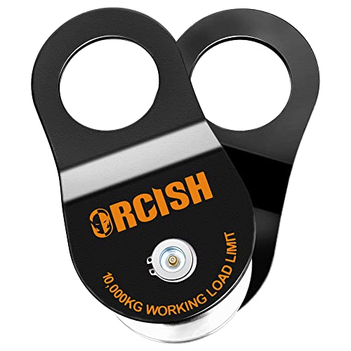 ORCISH 10 Ton Snatch Block, 22,000 LBS Capacity Block and Tackle Pulley System, Pulleys for Rope, Winch Hook Accessories, Heavy Duty Offroad Recovery Accessory for Truck, Tractor, ATV & UTV