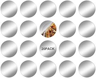 DRERIO 20Pcs Mirror Tiles Self Adhesive Acrylic Mini Round Mirror Small Craft Mirror Tiles Plastic Mirror Tiny Mirror Stickers Mirror Tray for Crafts Decoration DIY Projects Supplies(5*5cm)
