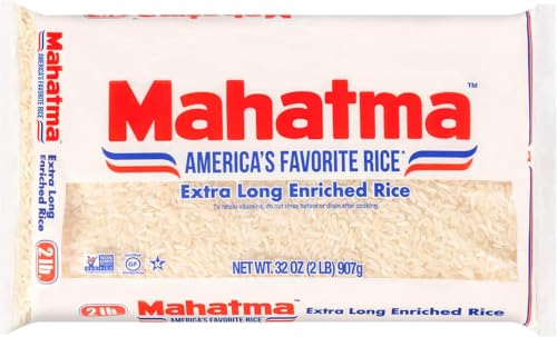 Image of Mahatma Extra-Long-Grain Rice 2-Pound Rice Bag,Gluten-Free and Non-GMO White-Rice Bulk Bag,(Pack of 5)