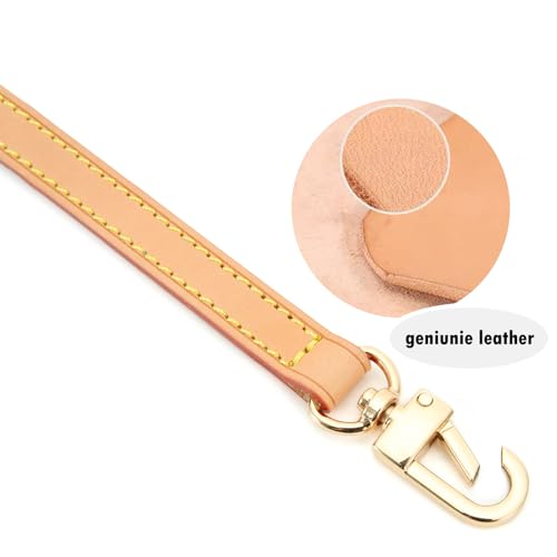 Senral Genuine Leather Strap for Bag Handbag, Purse - Short Vachetta Leather Strap - Replacement for Pochette Wallet, Clutch - Image 3