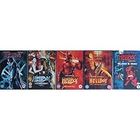 HELLBOY 1-5 COMPLETE COLLECTION / 1. HELLBOY / 2. II - THE GOLDEN ARMY / 3. HELLBOY III / 4. THE CROOKED MAN / 5. ANIMATED - BLOOD & IRON = ULTIMATE 5x DVD UK SET