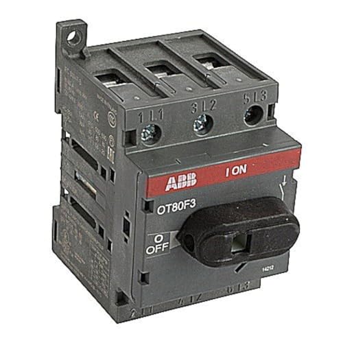 1- ABB OT80F3 DISCONNECT NON-FUSIBLE SWITCH, 3P, 80A, UL508 by ABB