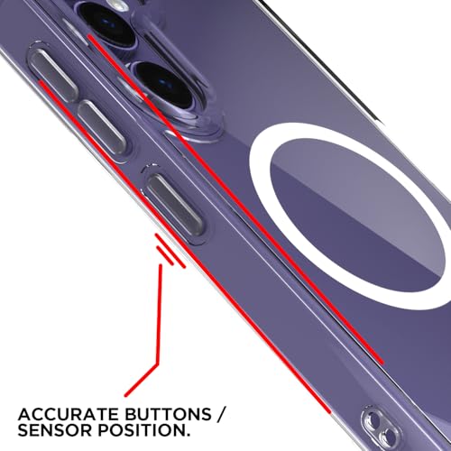Image of Amazon Basics Back Cover for Samsung Galaxy S24 5G Mag-Safe Shockproof PC + TPU Protective Case Magnetic Support Bumper Case (Transparent Mag-Safe)
