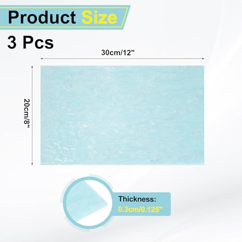 Image of MECCANIXITY 3 Pcs Glitter Pearl Acrylic Sheet,12 inch x 8 inch x 1 /8 inch Pearlescent Cast Pmma Plastic Sheets Extruded Translucent Blanks for DIY Art Crafting Laser Cutting & Engraving,Light Blue