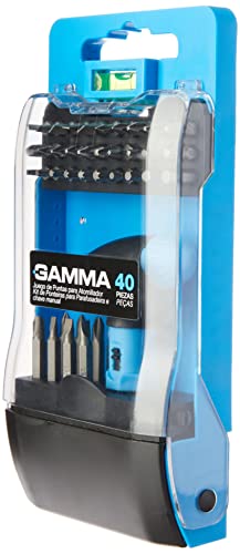 Gamma Ferramentas Kit De Pontas De Parafusadeira Com 40 Peças G19525Ac Azul