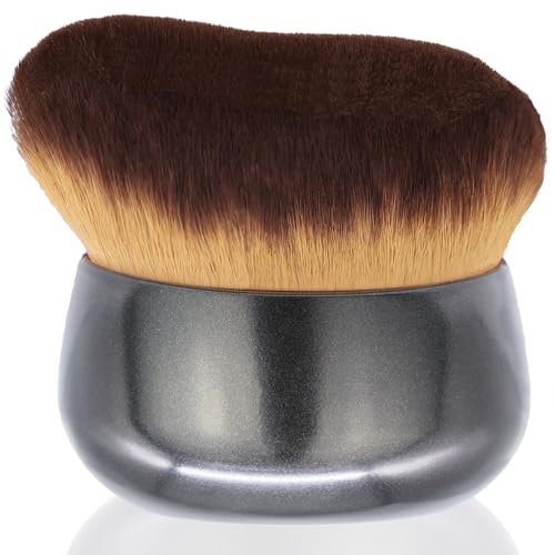 Brocha de maquillaje corporal extra grande para autobronceador, maquillaje de piernas y mezcla de bronceador, cepillo Kabuki de cabeza ancha de 75 mm que proporciona una aplicación más uniforme y