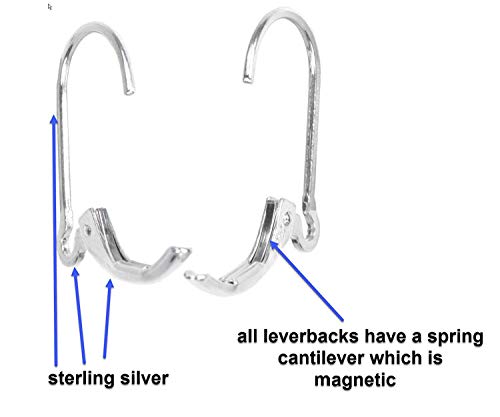 Ugems 3-Pairs Sterling Silver Interchangeable Leverback Earring Findings #TOP4