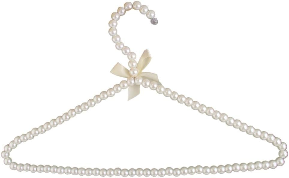 Pearl Adults Clothes Hanger Coat Skirt Trouser Holder Rack Bar, White image 3