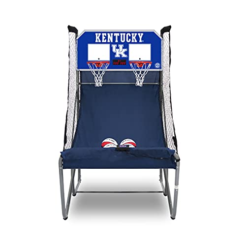 Pop-A-Shot - Home Dual Shot with Kentucky Wildcats NCAA Graphics l Sensor Scoring l 16 Game Modes l 7 Balls l Foldable Storage l for All NCAA Fans