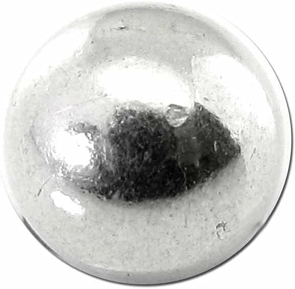 Round Ball Healing Pure Silver Remove Negativity Red book remedy 9mm
