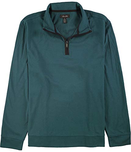 Style & Co. Tasso Elba Mens Piped 1/4 Zip Pullover Sweater, Green, X-Large