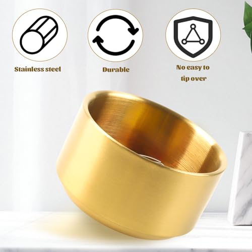 loghohu Paper Clip Holder Gold Paperclip Holders for Desk Metal Binder Clip Holder Bowls Paper Clip Dispenser Organizer for Holding Small Parts Office Accessories Space-Saving Desktop Organizer - Thumbnail 6