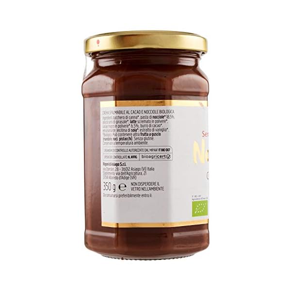 Rigoni-di-Asiago-Nocciolata-Organic-Spread-Hazelnut-with-Cocoa-and-Milk-6-Count Rigoni di Asiago Nocciolata Organic Spread, Hazelnut with Cocoa and Milk, 9.52 Ounce (Pack of 6)
