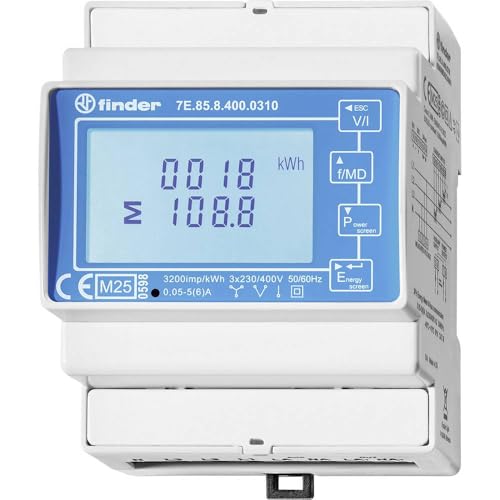 Compteur d'énergie numérique modulaire Finder 7E.85.8.400.0312 pour gestion de consommation