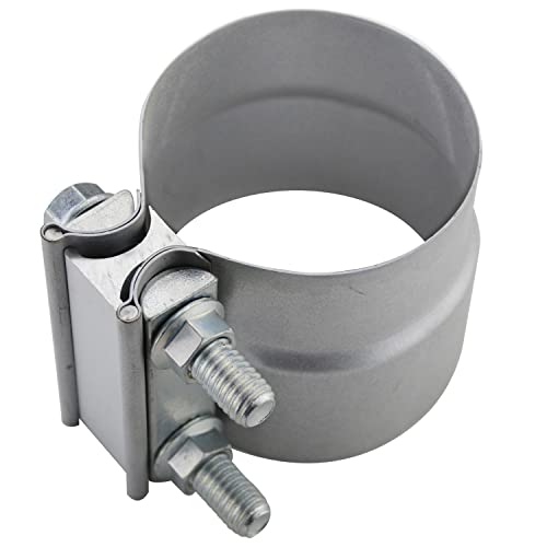 ROADFORMER 2.5 inch exhaust Clamp 2 1/2 Lap Joint Exhaust Band Clamp Preformed Aluminized Steel