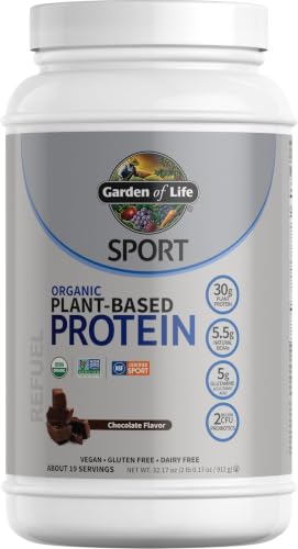 Image of Garden of Life Organic Vegan Protein Powder with Probiotics, BCAAs, NSF Certified, Gluten Free & Sport, Non GMO, Sport Protein Powder, 19 Servings, Chocolate (Pack of 6)