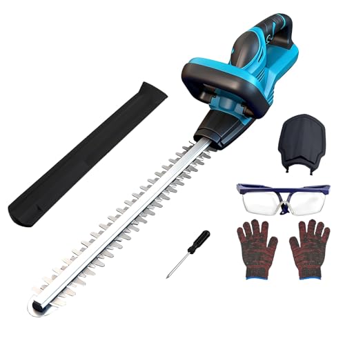 Taille-haie sans fil de 50 cm, compatible avec batterie Makita 18 V, taille-haie avec lame à double action, diamètre de coupe 16 mm, pour jardin, arbustes et...