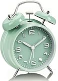 Photo Gallery ysyyey sveglia analogica, sveglia a doppia campana, extra forte per chi dorme pesante, senza ticchettio, funzionamento a batteria con luce notturna, orologio da comodino vintage in metallo per adulti Photo Gallery ysyyey sveglia analogica, sveglia a doppia campana, extra forte per chi dorme pesante, senza ticchettio, funzionamento a batteria con luce notturna, orologio da comodino vintage in metallo per adulti