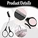 2 Stück Augenbrauenschere Mit Kamm,Trimming Augenbrauentrimmer Dame,Eyebrow Scissors Beauty,Schere Zum Trimmen Der Augenbrauen Edelstahl Professionelle (Schwarz)