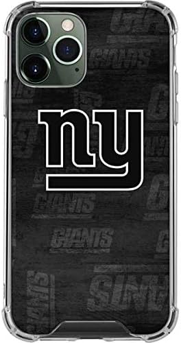 Skinit Clear Phone Case Compatible with iPhone 12 Pro - Officially Licensed NFL New York Giants Black & White Design
