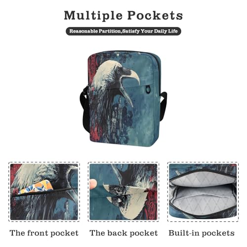 Bird Night Bloody messenger bags for women crossbody bag men Womens Cross Body Purse Bags Adjustable Strap for Shopping work2