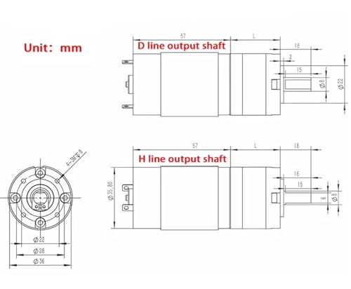Motor de engranajes planetarios de 12V CC de 8RPM con reductor para robótica 4