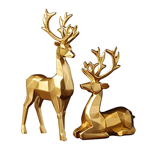 Escultura RAN 2 piezas Reno Nórdico de Navidad en Resina