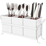 GaryVault White Kitchen Utensil Holder - Chic Silverware Holder for Party, Compact and Versatile Utensil Caddy, Ideal for Countertop and Party Use