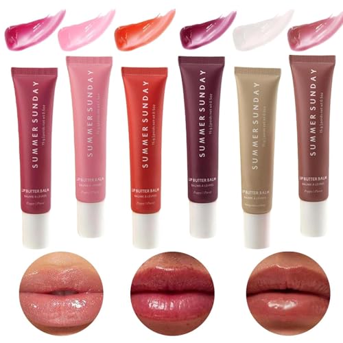 Lot de 6 baumes à lèvres pour temps sec, routine, bureau, soins de nuit, jours froids, longs vols le matin