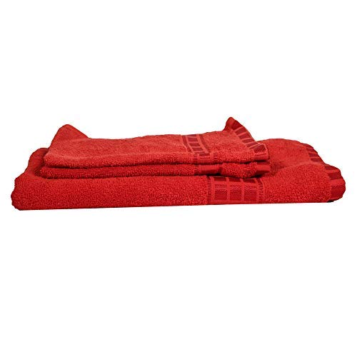 Essuie-mains et drap de bain coton rouge Act-056 pour votre routine
