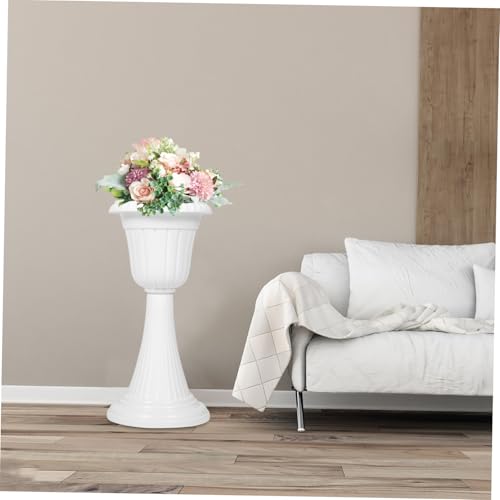 Vaso a colonna romana Detive Blumentopf anfora per balcone giardino matrimonio vaso di fiori in plastica bianca Slish Blumensäule per decorazione veranda