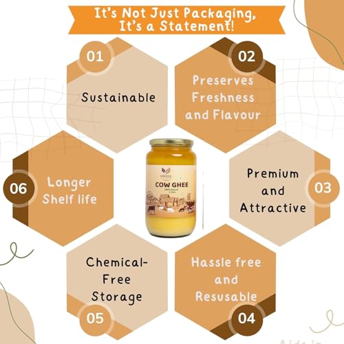 Image of Vaideek Pure Cow Ghee | Bilona Cow Ghee | Made in Earthen Pots (Pack of 2-1000 ml Each)