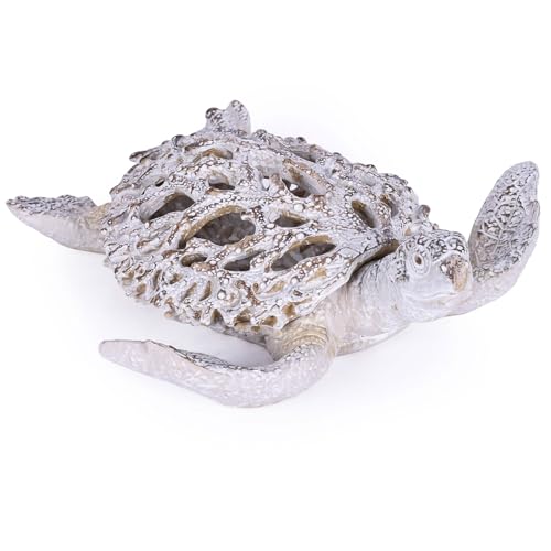 Figura decorativa tortuga costera en resina para hogar