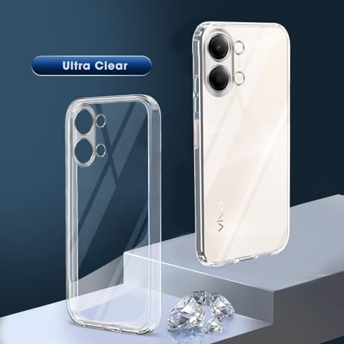 Image of Jkobi Silicone Back Cover Case for Vivo Y05 4G (Clear Shockproof Case with Camera Protection | Soft and Flexible | Transparent)