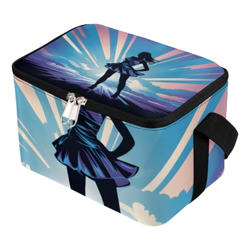 GzLeyigou Lunch Bags for Women Men 9 Cans,Sport Women Hot & Cold Food Delivery Bag Insulated Grocery Bag Insulated Lunch Box Cooler Bag for Office Work Picnic Beach