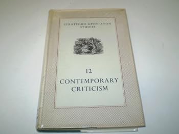 Hardcover Contemporary Criticism (Stratford Studies) Book