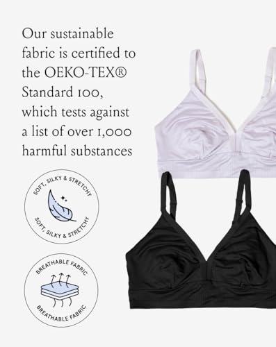 Image of Bodily Effortless Pull Down Nursing Bra for Maternity & Breastfeeding | Wireless Breastfeeding Bra, Soft, Stretch Fabric for Pregnancy & Postpartum Wear, OEKO-TEX Standard 100 Certified Fabric