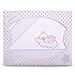 PEKITAS Bebe - Set di lenzuola sottili, 3 pezzi, per culla, 60 x 120 cm, 100% cotone (Osito Nube Bianco)