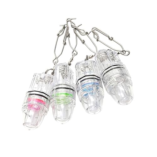 OHPHCALL Led Fishing Light Lure Deep Water Fish Lamp for Freshwater Saltwater Battery-Powered Indicator Light with Chain White