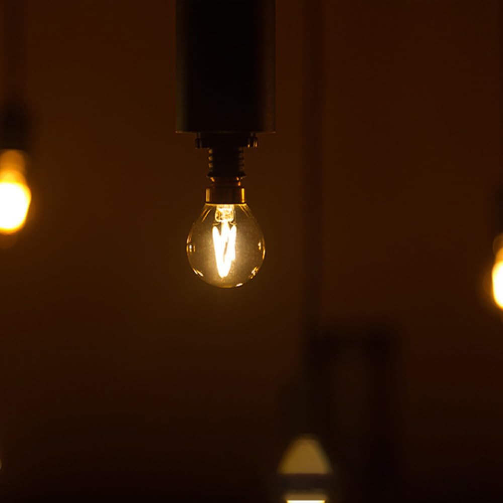 8 Szt 220V 1W G40 E14 Żarówka LED Retro Żarówka LED Globe Filament Lampa Amber Glass Ciepła Biel Do Baru Hotelowego Salonu